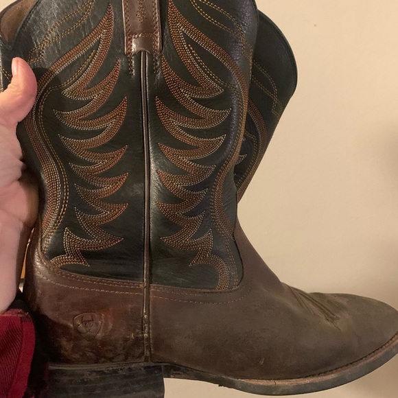 ARIAT MEN'S AMOS HAND STAINED WESTERN BOOTS - SQUARE TOE Size 11.5 - Picture 2 of 7